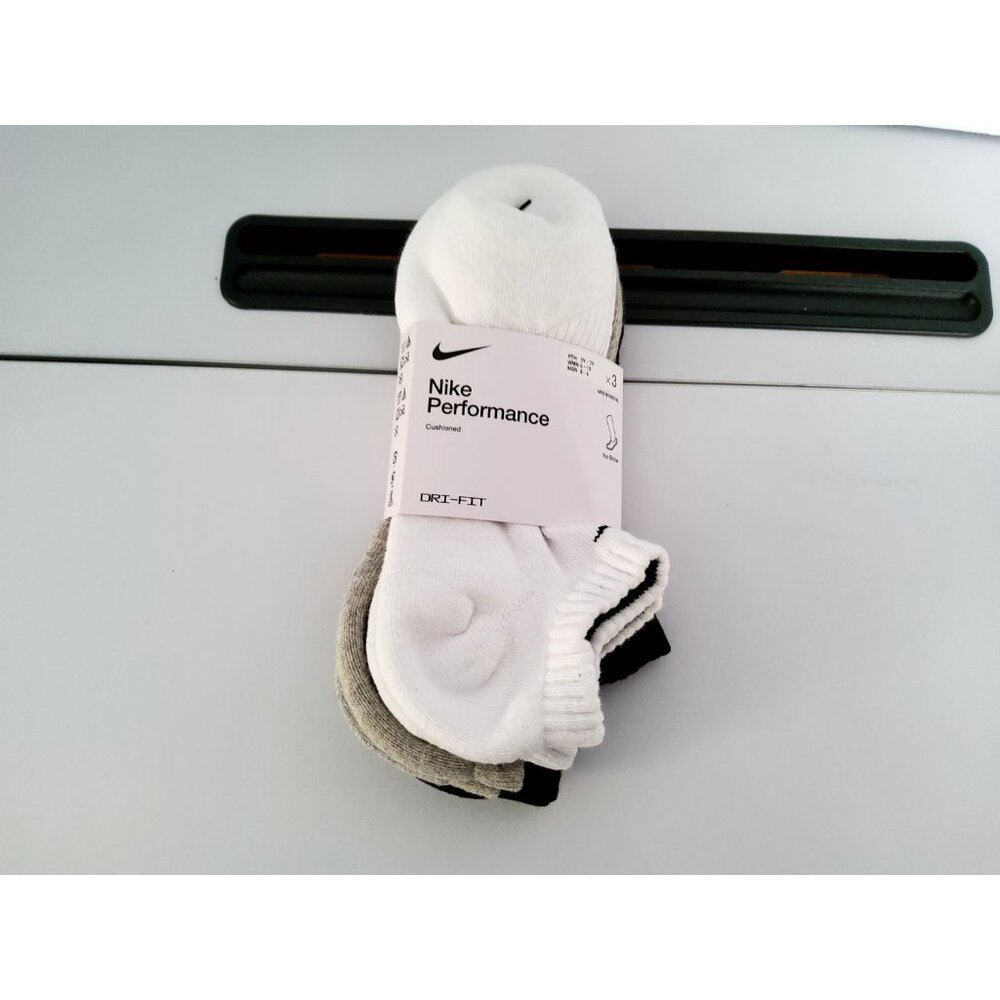 Nike Performance Cushioned No Show Socks 3 Pair Pack Size M - SX4721-967 - Picture 2 of 4